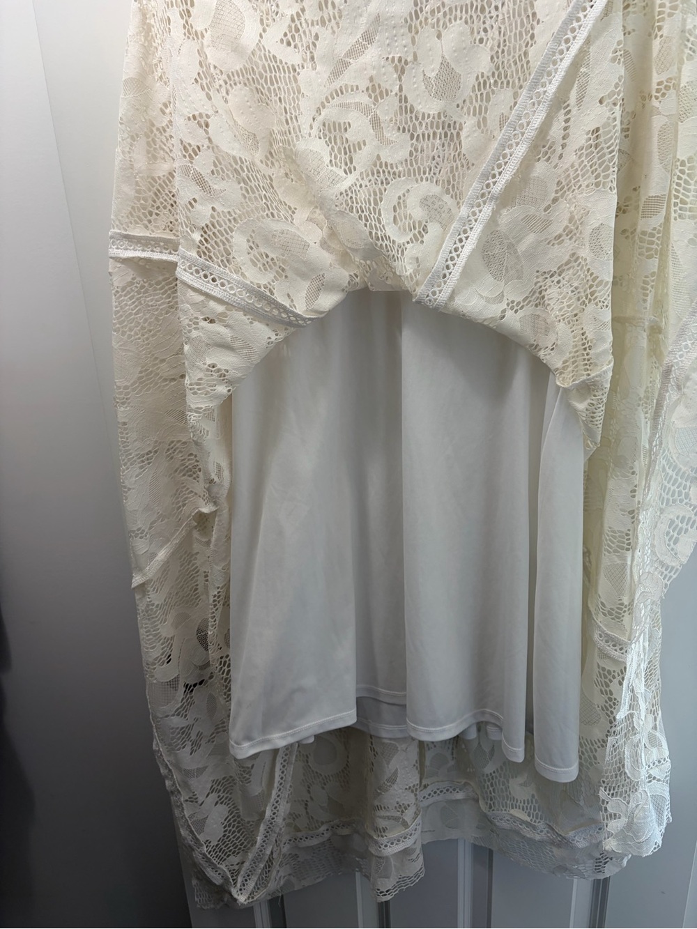 Taylor White Lace Overlay Dress - Picture 5 of 8